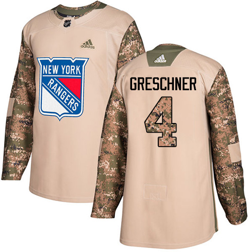 Adidas Rangers #4 Ron Greschner Camo Authentic Veterans Day Stitched NHL Jersey